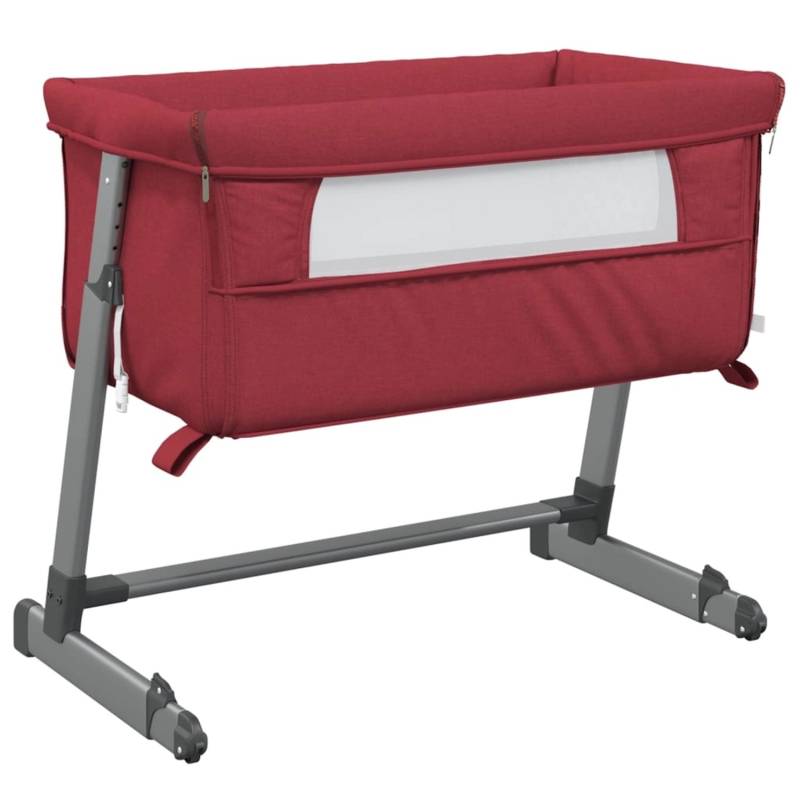 vidaXL Babybett mit Matratze Rot Leinenstoff 10299 vidaXL Babybett mit Matratze Rot Leinenstoff 10299 von VIDAXL