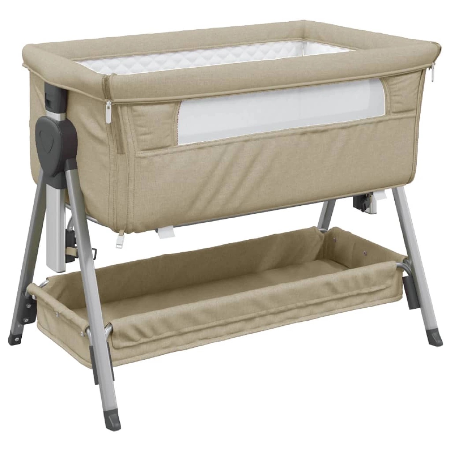 vidaXL Babybett mit Matratze Taupe Leinenstoff 10291 vidaXL Babybett mit Matratze Taupe Leinenstoff 10291 von VIDAXL