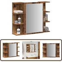 vidaXL Bad-Spiegelschrank Altholz-Optik 80x20,5x64 cm Holzwerkstoff von VIDAXL