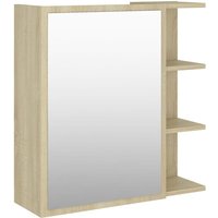 Bad-Spiegelschrank Sonoma-Eiche 62,5x20,5x64 cm Holzwerkstoff vidaXL von BONNEVIE