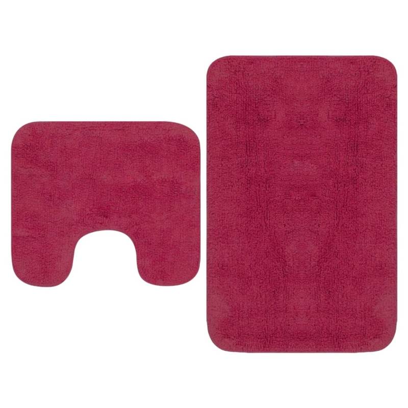 vidaXL Badematten-Set 2-Tlg Stoff Fuchsia von VIDAXL