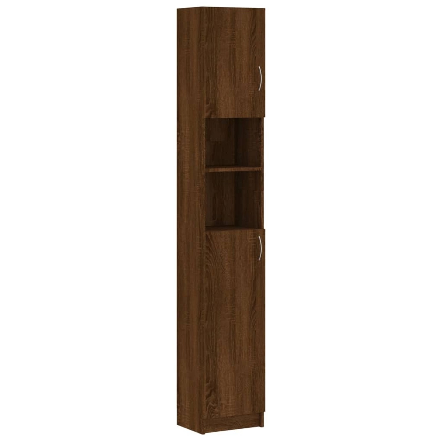 vidaXL Badezimmerschrank Braun Eiche 32x25,5x190 cm Holzwerkstoff von VIDAXL