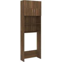 Bonnevie - Waschmaschinenschrank Braun Eichen-Optik 64x25,5x190 cm vidaXL358427 von BONNEVIE