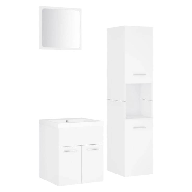 vidaXL Badmöbel-Set Weiß Holzwerkstoff Modell 25 von VIDAXL