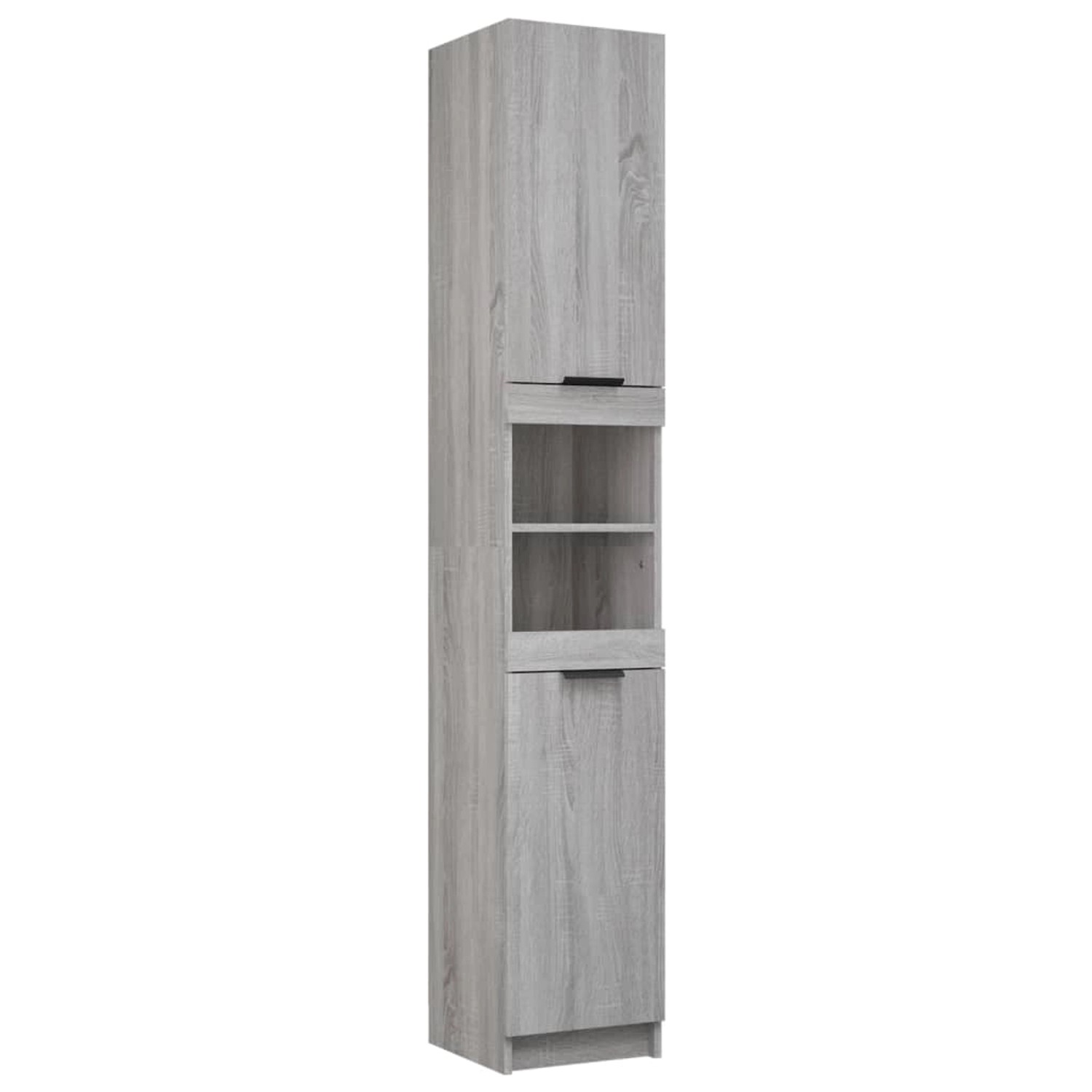 vidaXL Badschrank Grau Sonoma 32x34x188,5 cm Holzwerkstoff vidaXL Badschrank Grau Sonoma 32x34x188,5 cm Holzwerkstoff von VIDAXL