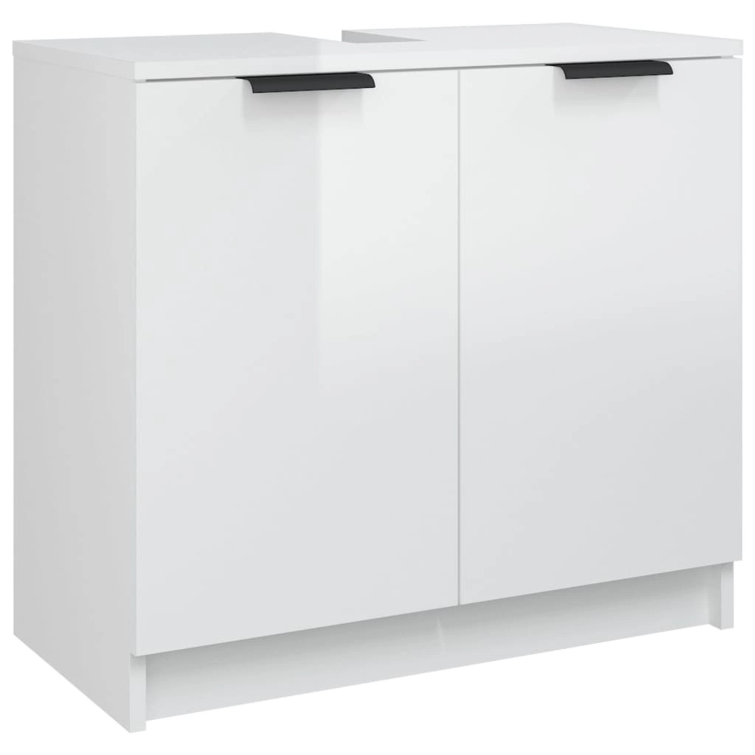 vidaXL Badschrank Hochglanz-Weiß 64,5x33,5x59 cm Holzwerkstoff vidaXL Badschrank Hochglanz-Weiß 64,5x33,5x59 cm Holzwerkstoff von VIDAXL