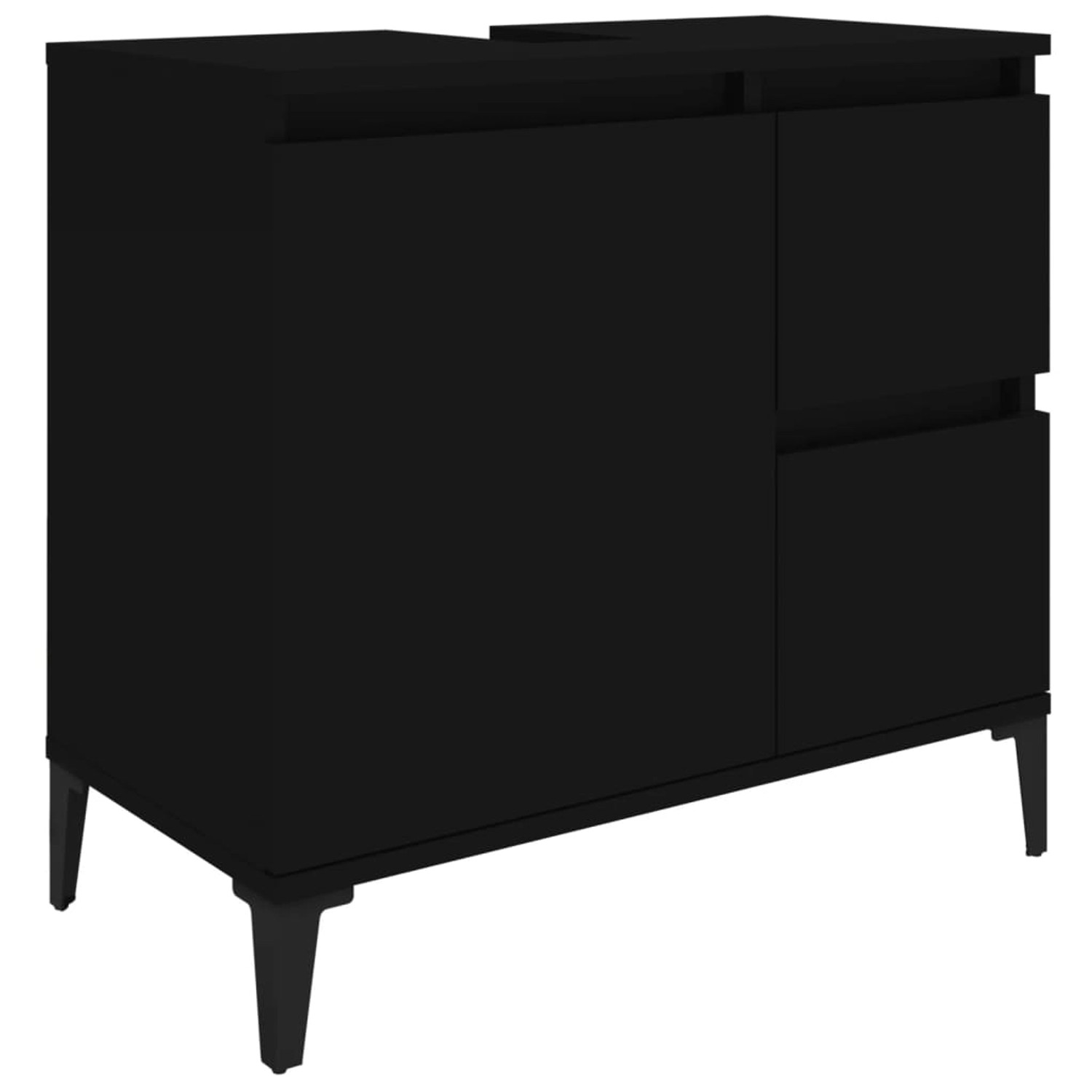 vidaXL Badschrank Schwarz 65x33x60 cm Holzwerkstoff vidaXL Badschrank Schwarz 65x33x60 cm Holzwerkstoff von VIDAXL