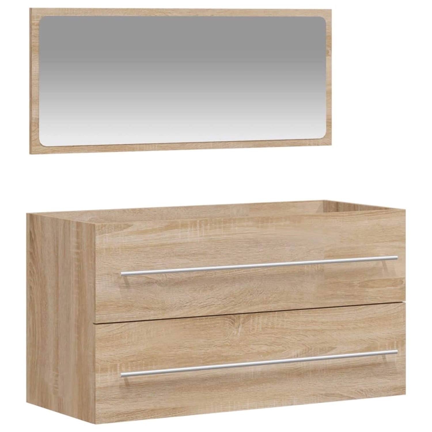 vidaXL Badschrank mit Spiegel Sonoma-Eiche Holzwerkstoff Modell 2 vidaXL Badschrank mit Spiegel Sonoma-Eiche Holzwerkstoff Modell 2 von VIDAXL