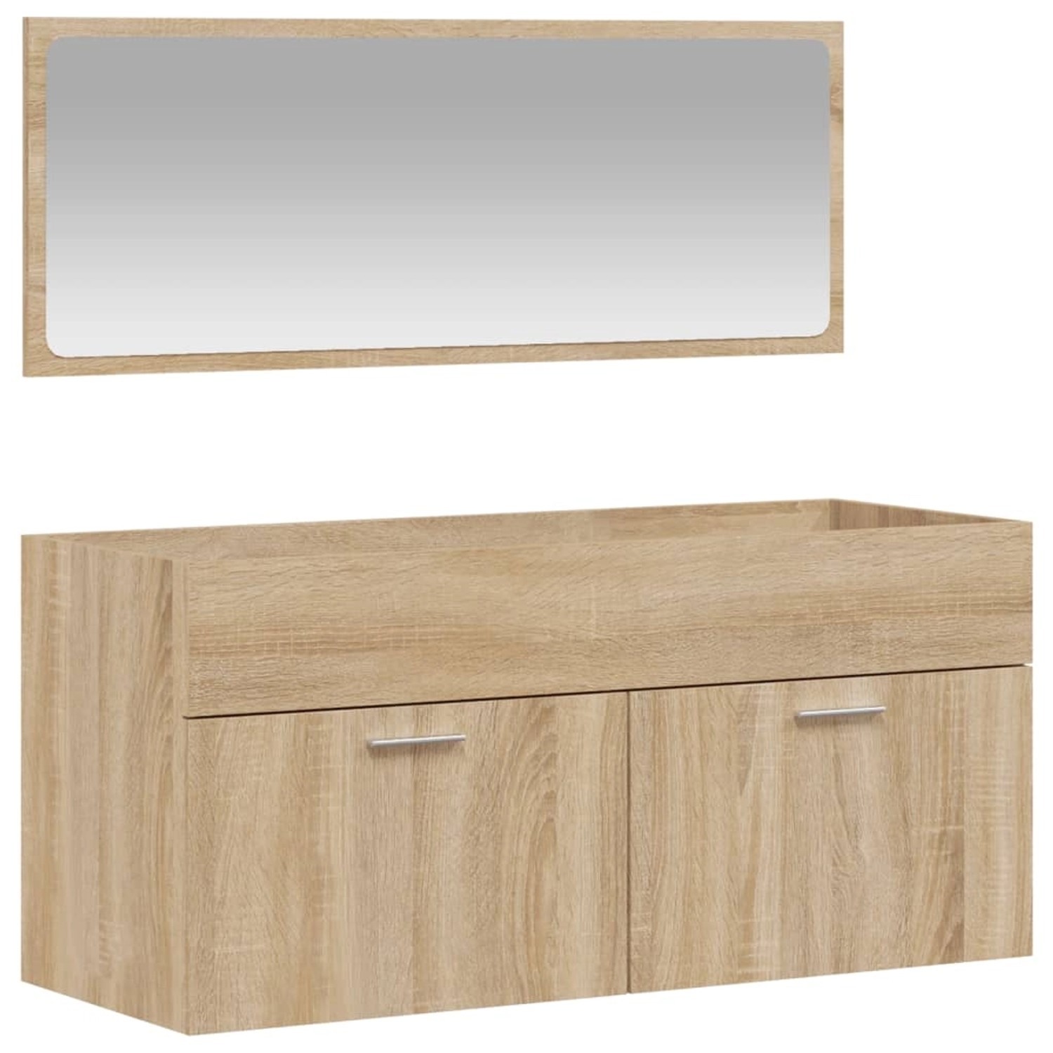 vidaXL Badschrank mit Spiegel Sonoma-Eiche Holzwerkstoff Modell 3 vidaXL Badschrank mit Spiegel Sonoma-Eiche Holzwerkstoff Modell 3 von VIDAXL