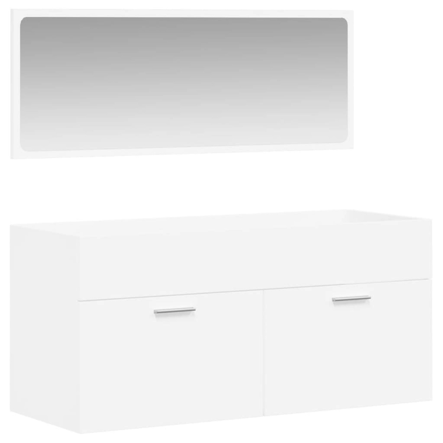 vidaXL Badschrank mit Spiegel Weiß Holzwerkstoff Modell 3 vidaXL Badschrank mit Spiegel Weiß Holzwerkstoff Modell 3 von VIDAXL
