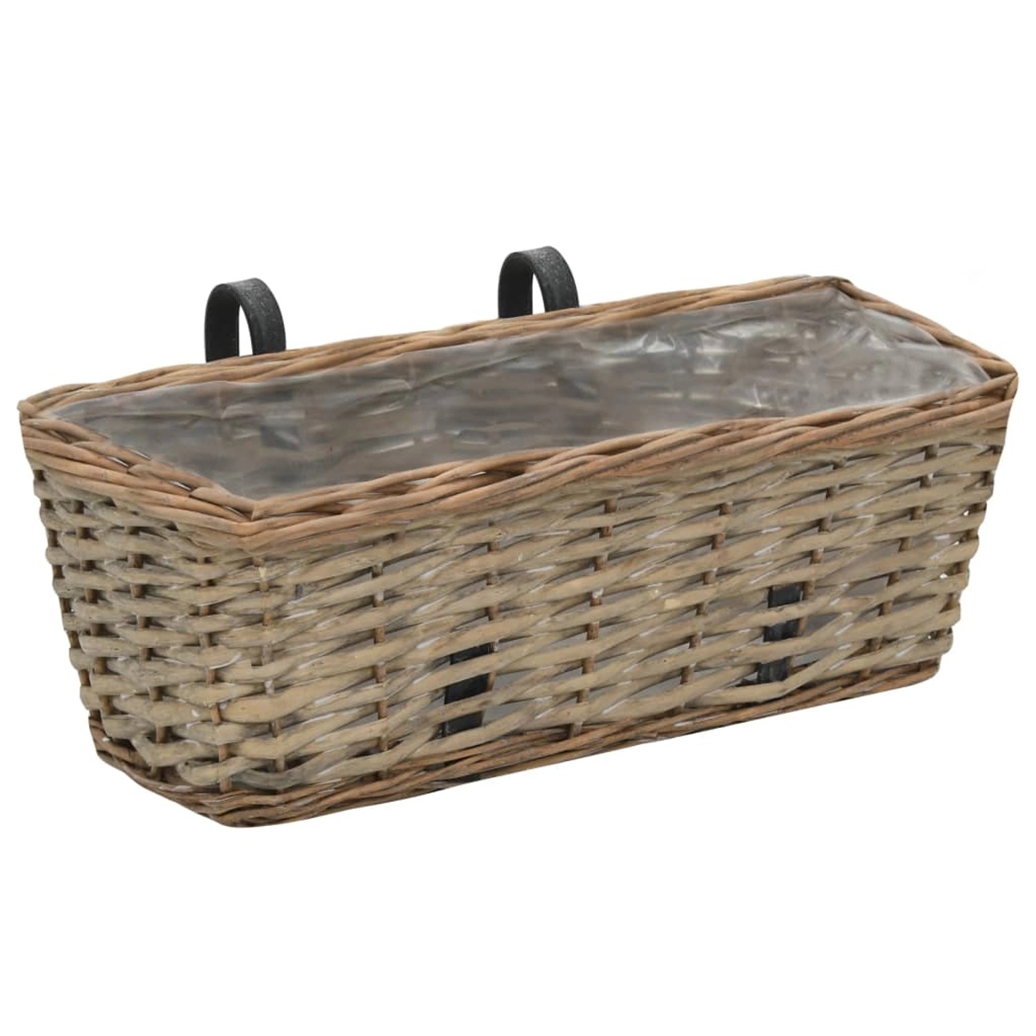vidaXL Balkon-Blumentöpfe 2 Stk Weide mit PE-Auskleidung 40 cm 606249 vidaXL Balkon-Blumentöpfe 2 Stk Weide mit PE-Auskleidung 40 cm 606249 von VIDAXL