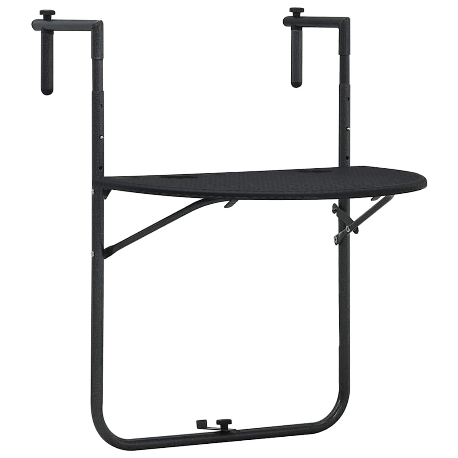 vidaXL Balkon-Hängetisch Schwarz 60x64x83,5 cm Kunststoff Rattan-Optik 47894 vidaXL Balkon-Hängetisch Schwarz 60x64x83,5 cm Kunststoff Rattan-Optik 47894 von VIDAXL