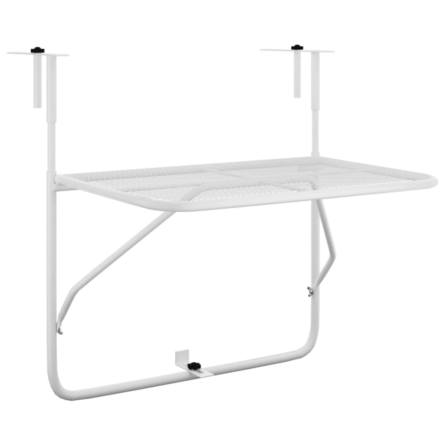 vidaXL Balkontisch Weiß 60x40 cm Stahl 340916 vidaXL Balkontisch Weiß 60x40 cm Stahl 340916 von VIDAXL
