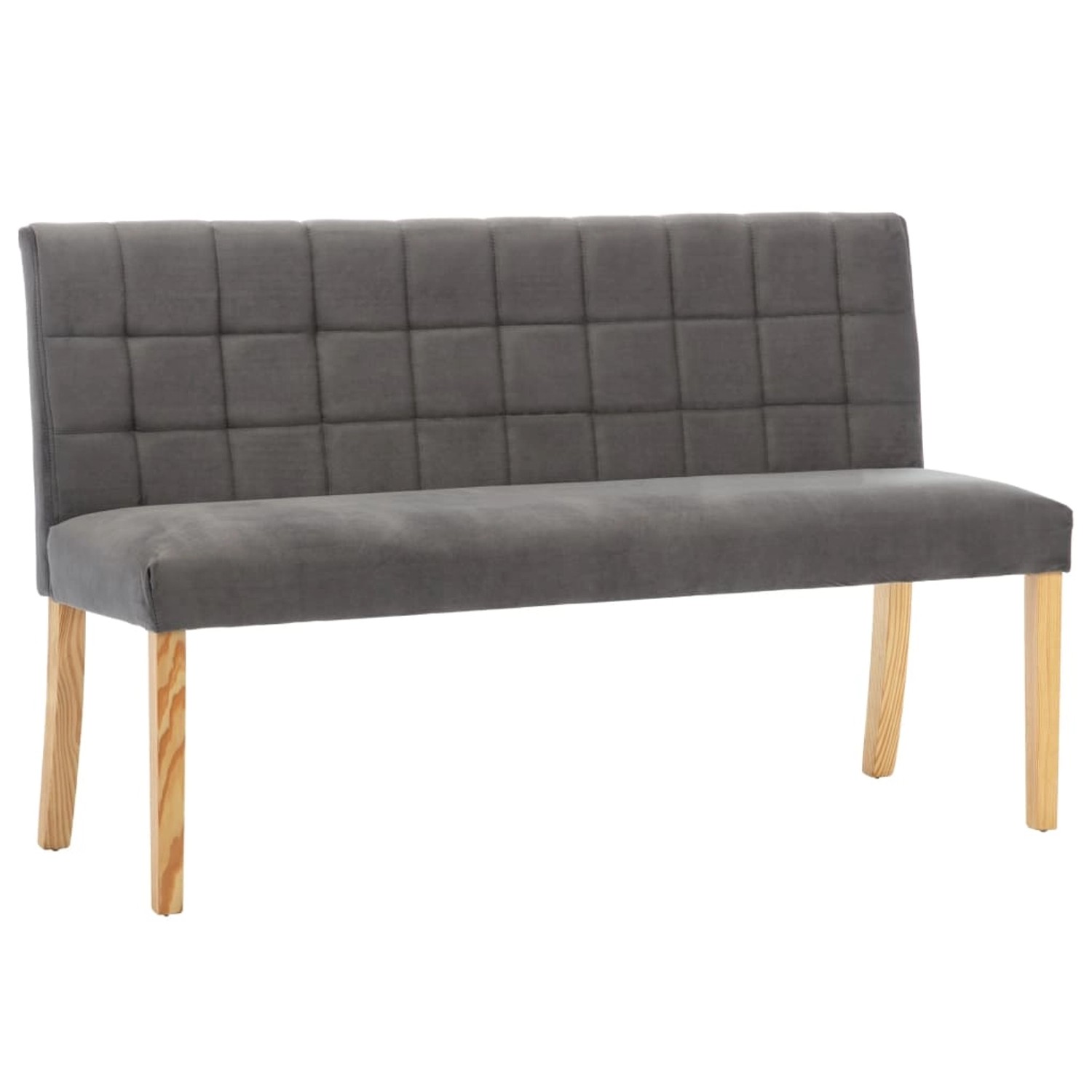 vidaXL Bank 140 cm Grau Samt vidaXL Bank 140 cm Grau Samt von VIDAXL