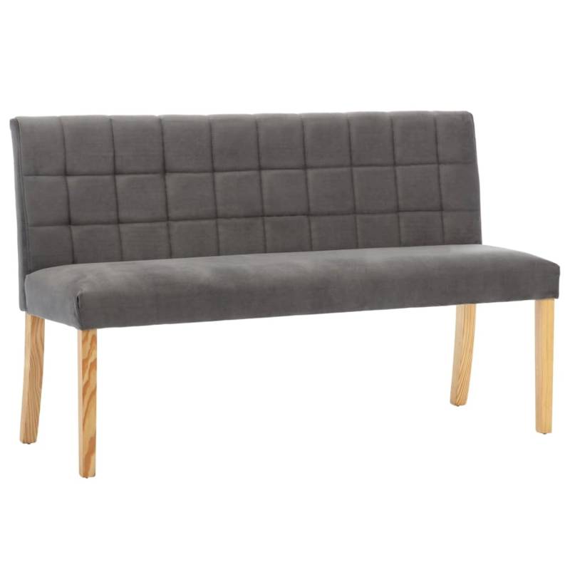 vidaXL Bank 140 cm Grau Samt von VIDAXL