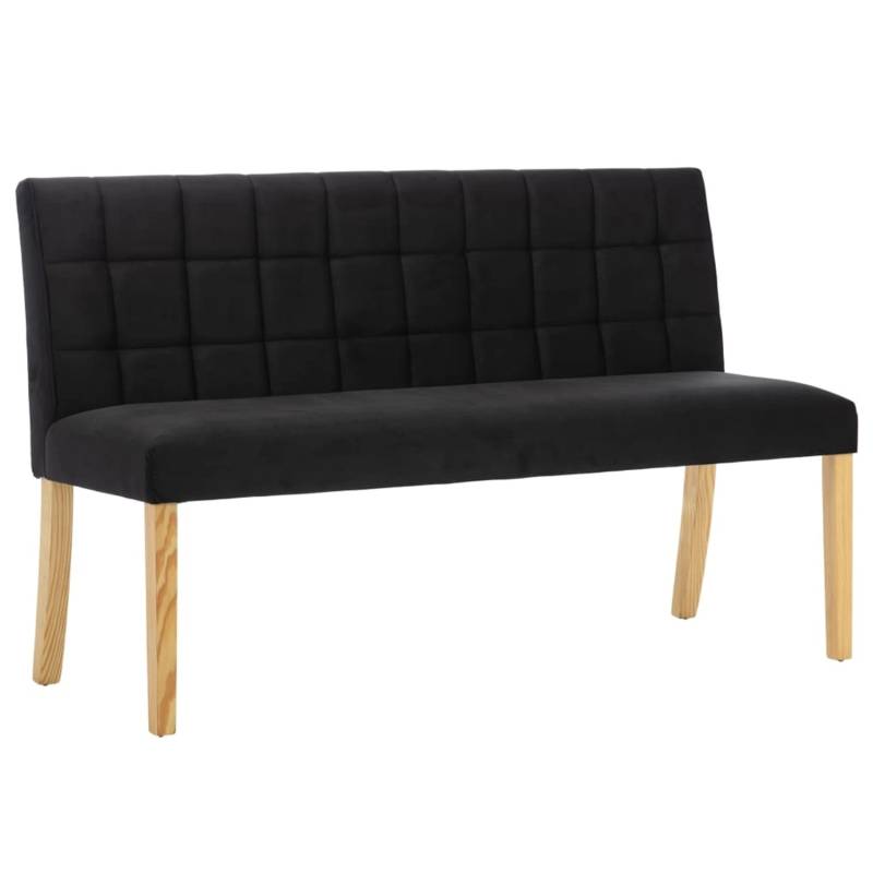 vidaXL Bank 140 cm Schwarz Samt von VIDAXL
