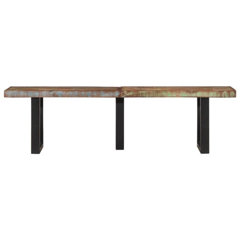 vidaXL Bank 160 cm Massives Altholz und Stahl von VIDAXL