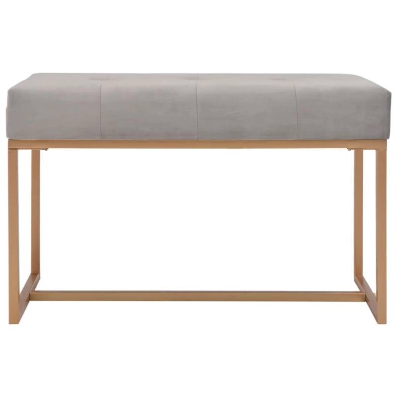 vidaXL Bank 80 cm Grau Samt von VIDAXL