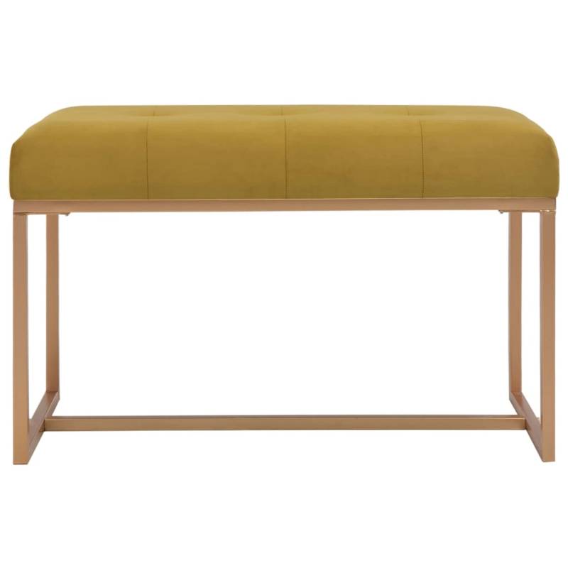 vidaXL Bank 80 cm Senfgelb Samt von VIDAXL