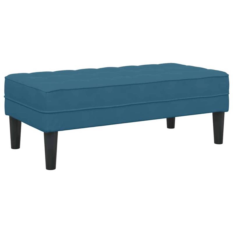 vidaXL Bank Blau 113 x 57 x 39 cm Samt 42001956 von VIDAXL