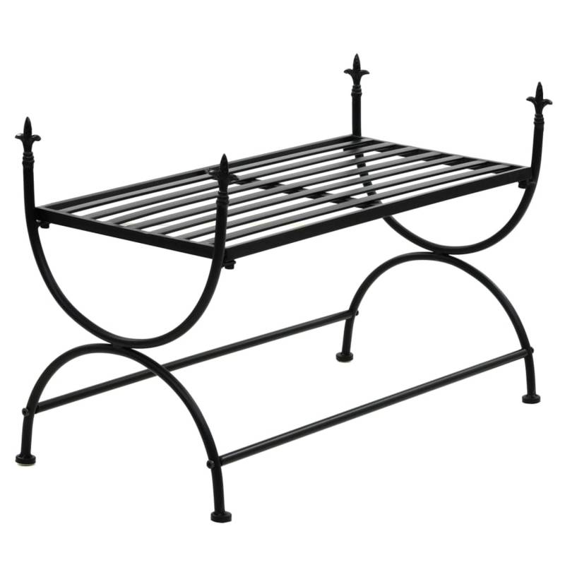 vidaXL Bank Vintage-Stil Metall 83 x 42 x 55 cm Schwarz von VIDAXL