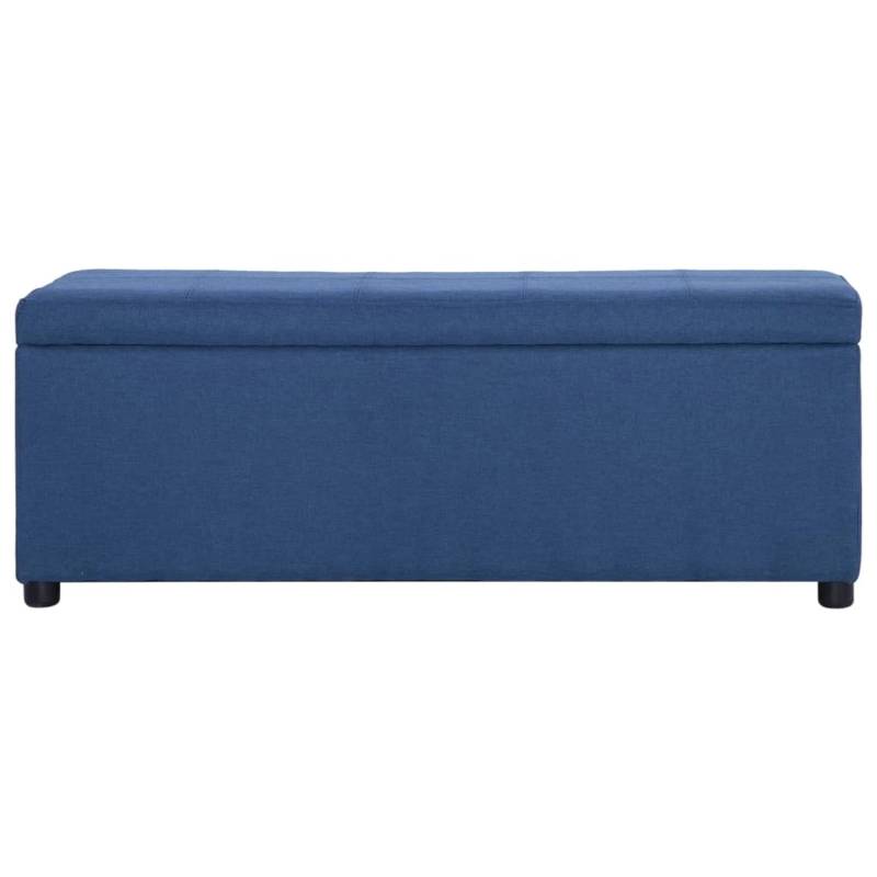 vidaXL Bank mit Staufach 116 cm Blau Polyester von VIDAXL