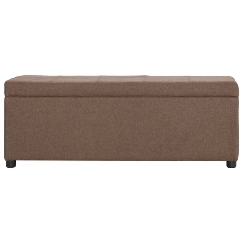vidaXL Bank mit Staufach 116 cm Braun Polyester von VIDAXL