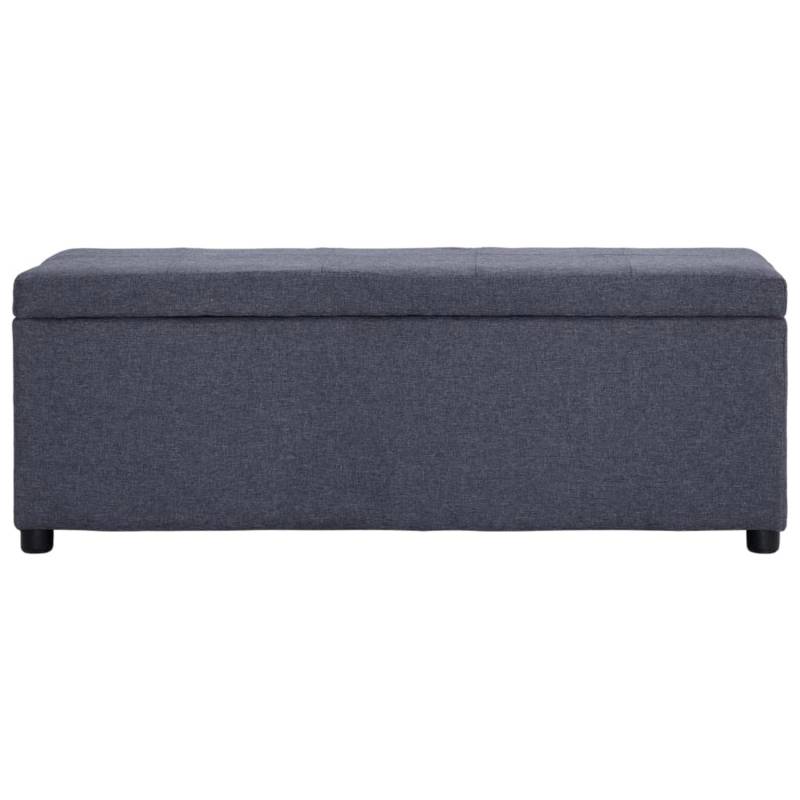 vidaXL Bank mit Staufach 116 cm Dunkelgrau Polyester von VIDAXL
