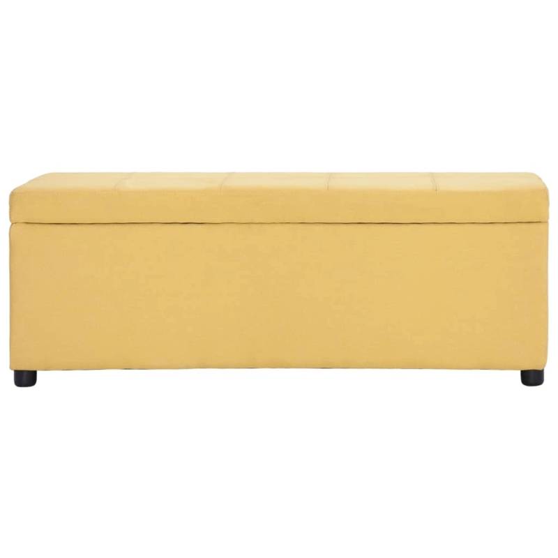 vidaXL Bank mit Staufach 116 cm Gelb Polyester von VIDAXL