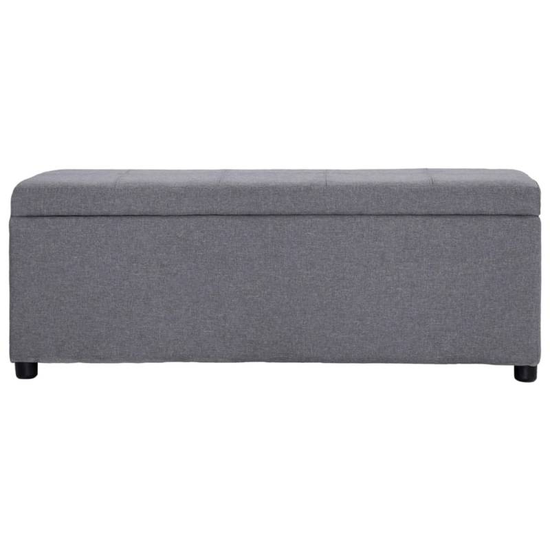 vidaXL Bank mit Staufach 116 cm Hellgrau Polyester von VIDAXL