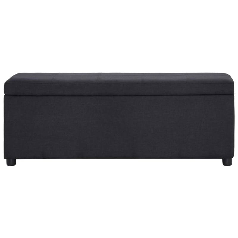 vidaXL Bank mit Staufach 116 cm Schwarz Polyester von VIDAXL