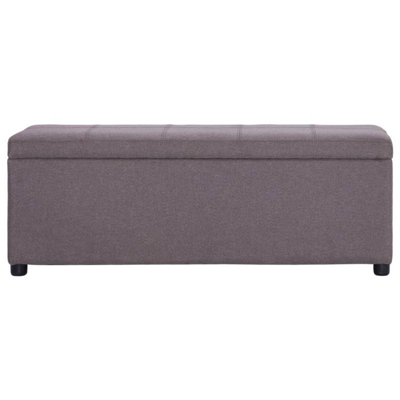 vidaXL Bank mit Staufach 116 cm Taupe Polyester von VIDAXL