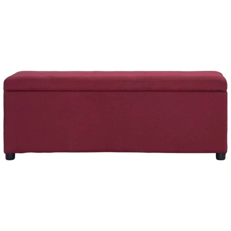 vidaXL Bank mit Staufach 116 cm Weinrot Polyester von VIDAXL