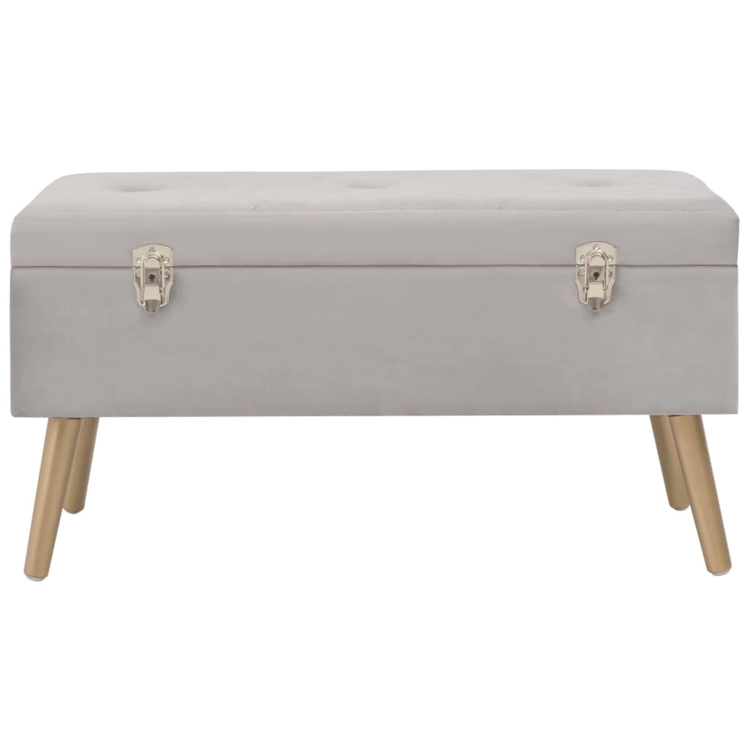 vidaXL Bank mit Stauraum 80 cm Grau Samt vidaXL Bank mit Stauraum 80 cm Grau Samt von VIDAXL