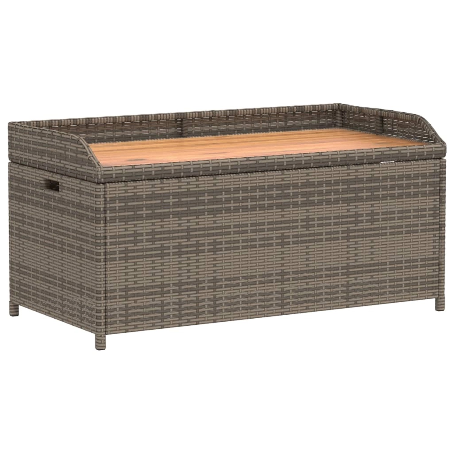 vidaXL Bank mit Stauraum Grau 100x50x52 cm Poly Rattan Akazienholz 365950 vidaXL Bank mit Stauraum Grau 100x50x52 cm Poly Rattan Akazienholz 365950 von VIDAXL