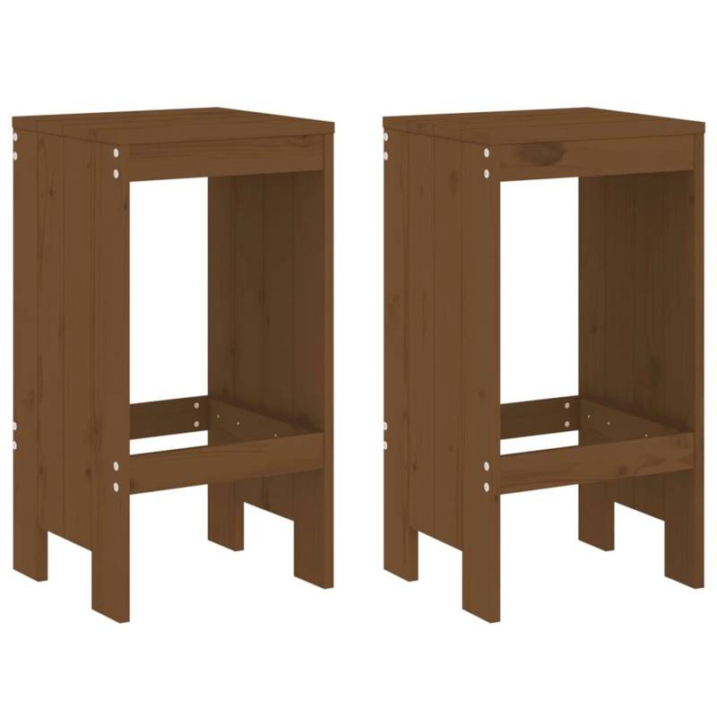 vidaXL Barhocker 2 Stk. Honigbraun 40x36x75 cm Massivholz Kiefer von VIDAXL