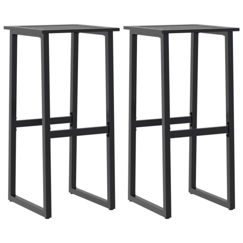 vidaXL Barhocker 2 Stk. Schwarz 38x38x80 cm Pulverbeschichteter Stahl von VIDAXL