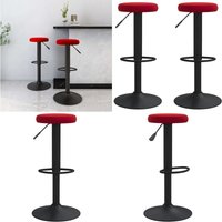 vidaXL Barhocker 2 Stk. Weinrot Samt vidaXL Barhocker 2 Stk. Weinrot Samt von VIDAXL