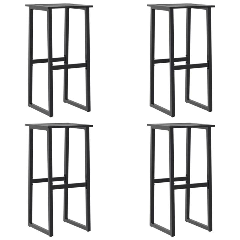 vidaXL Barhocker 4 Stk. Schwarz 38x38x80 cm Pulverbeschichteter Stahl von VIDAXL