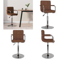 vidaXL Barhocker Braun Stoff von VIDAXL