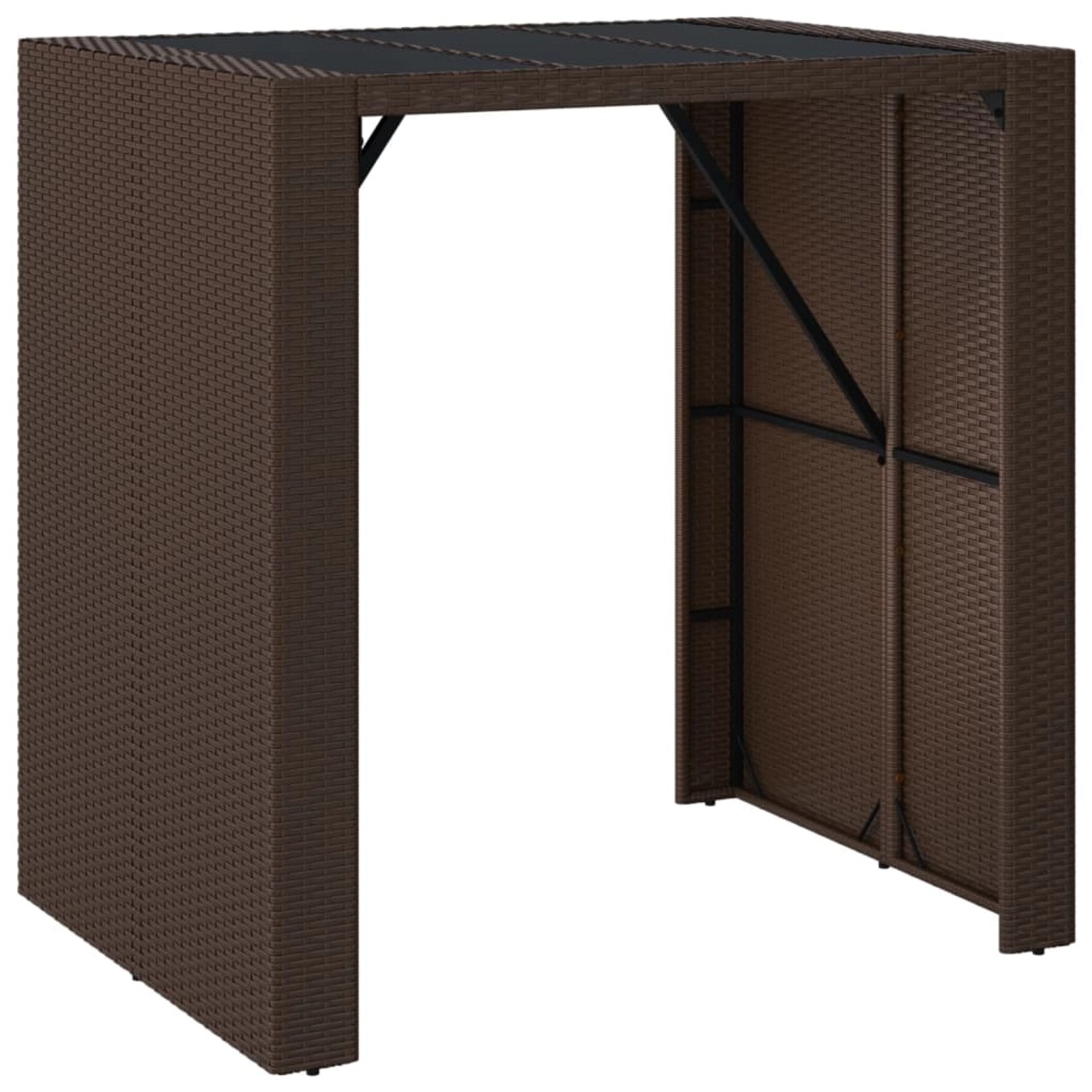 vidaXL Bartisch mit Glasplatte Braun 105x80x110 cm Poly Rattan 362593 vidaXL Bartisch mit Glasplatte Braun 105x80x110 cm Poly Rattan 362593 von VIDAXL