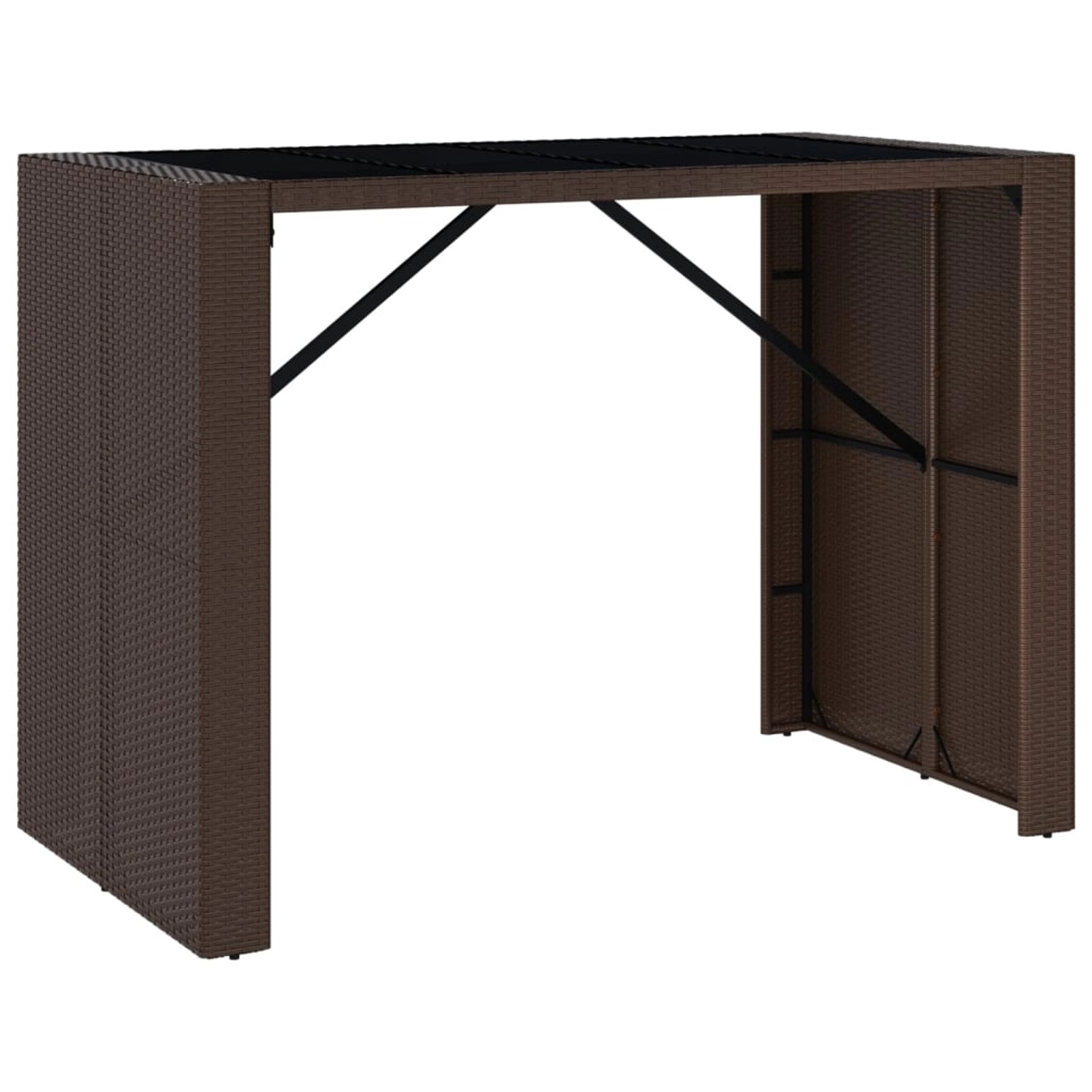 vidaXL Bartisch mit Glasplatte Braun 145x80x110 cm Poly Rattan 362596 vidaXL Bartisch mit Glasplatte Braun 145x80x110 cm Poly Rattan 362596 von VIDAXL