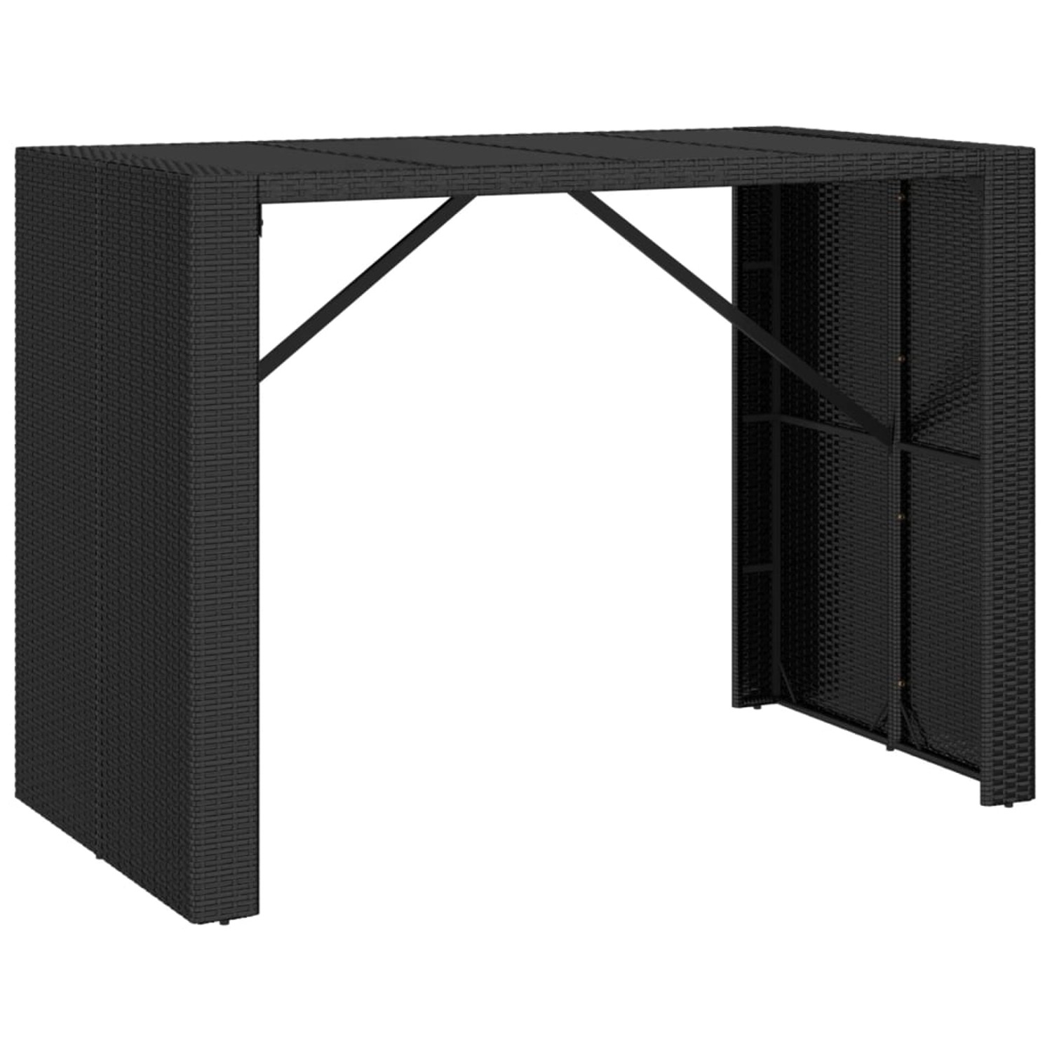 vidaXL Bartisch mit Glasplatte Schwarz 145x80x110 cm Poly Rattan 362597 vidaXL Bartisch mit Glasplatte Schwarz 145x80x110 cm Poly Rattan 362597 von VIDAXL