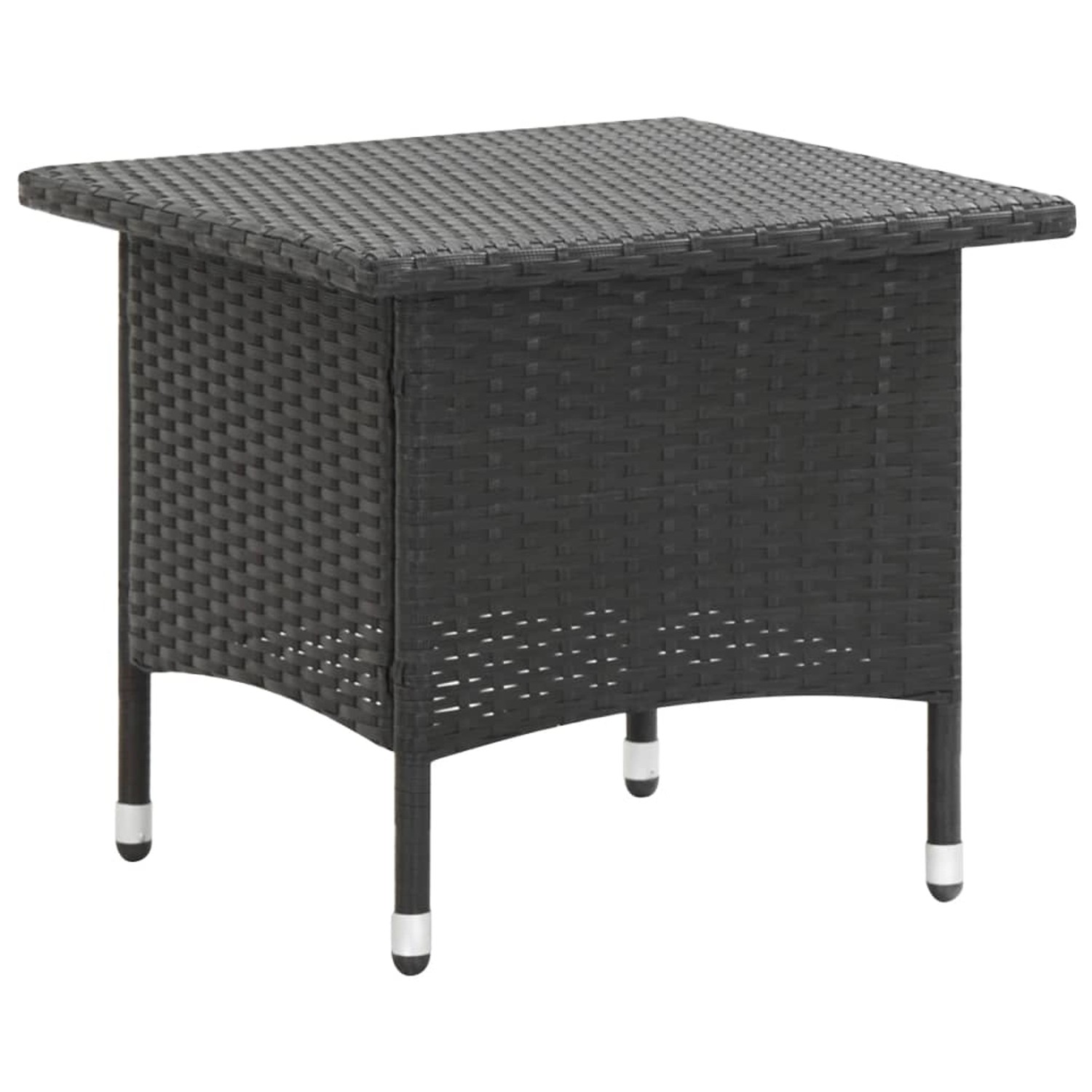 vidaXL Beistelltisch Schwarz 50x50x47 cm Poly Rattan 46250 vidaXL Beistelltisch Schwarz 50x50x47 cm Poly Rattan 46250 von VIDAXL