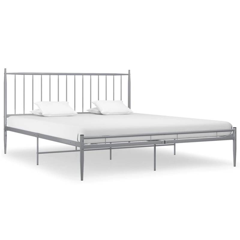 vidaXL Bett Grau Metall 140x200 cm Modell 3922505 von VIDAXL