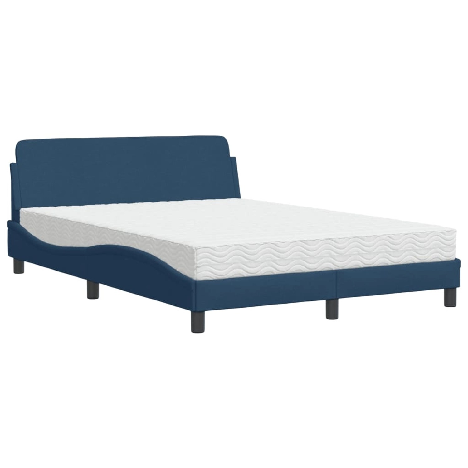 vidaXL Bett mit Matratze Blau 140x200 cm Stoff Modell 12007502 vidaXL Bett mit Matratze Blau 140x200 cm Stoff Modell 12007502 von VIDAXL
