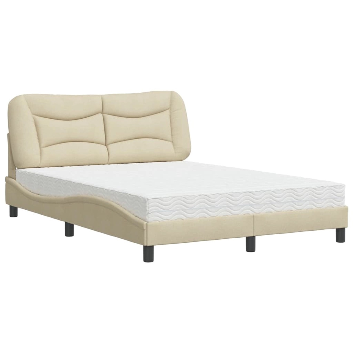 vidaXL Bett mit Matratze Creme 120x200 cm Stoff Modell 12008040 vidaXL Bett mit Matratze Creme 120x200 cm Stoff Modell 12008040 von VIDAXL