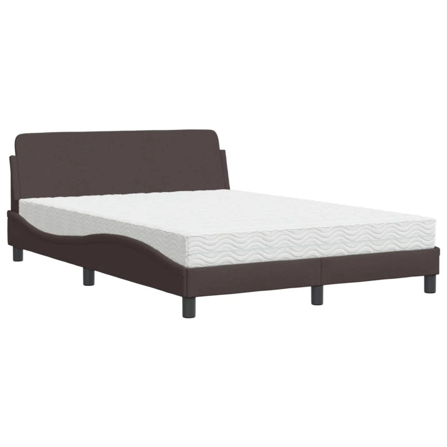 vidaXL Bett mit Matratze Dunkelbraun 120x200 cm Stoff Modell 12009199 vidaXL Bett mit Matratze Dunkelbraun 120x200 cm Stoff Modell 12009199 von VIDAXL