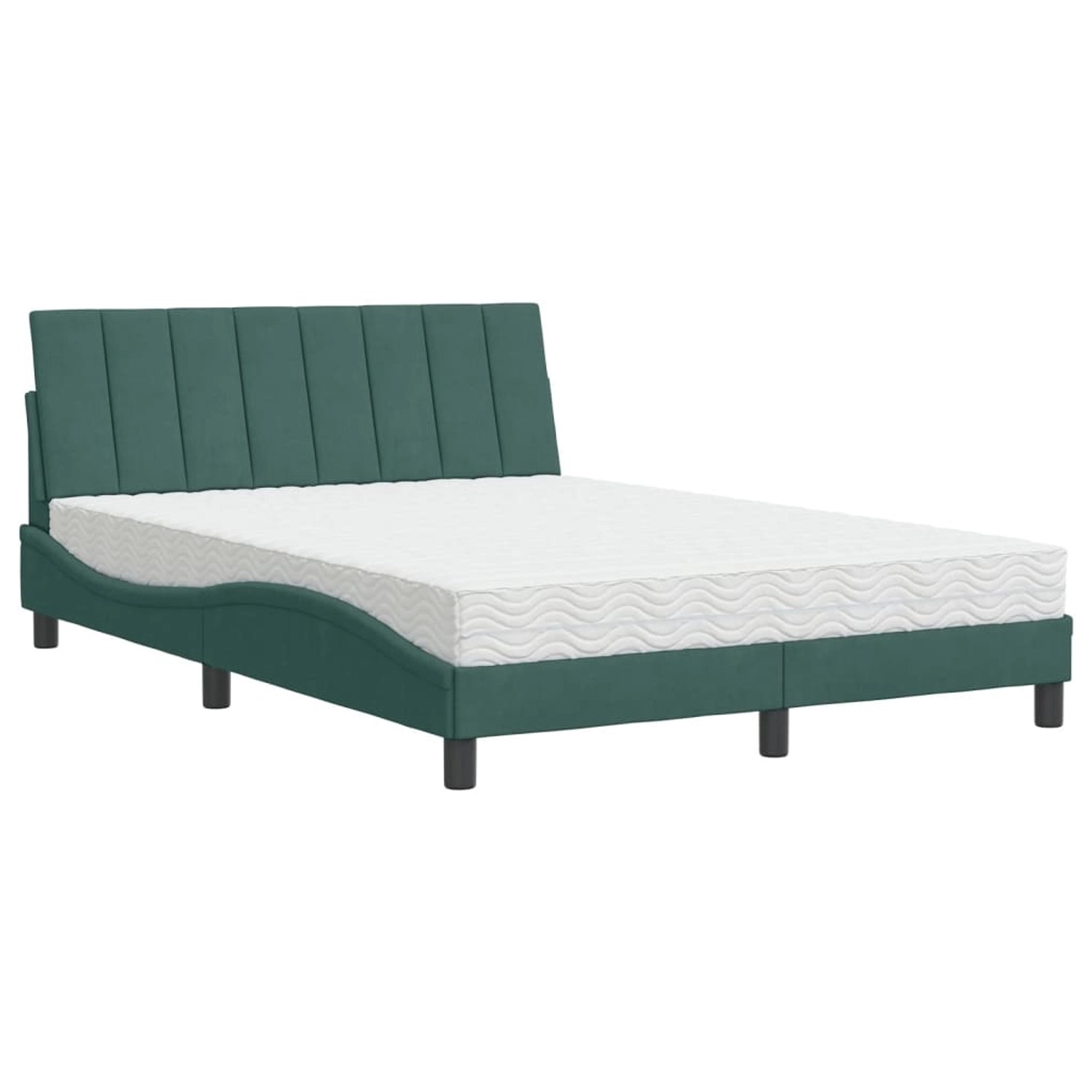 vidaXL Bett mit Matratze Dunkelgrün 140x200 cm Samt Modell 12008802 vidaXL Bett mit Matratze Dunkelgrün 140x200 cm Samt Modell 12008802 von VIDAXL