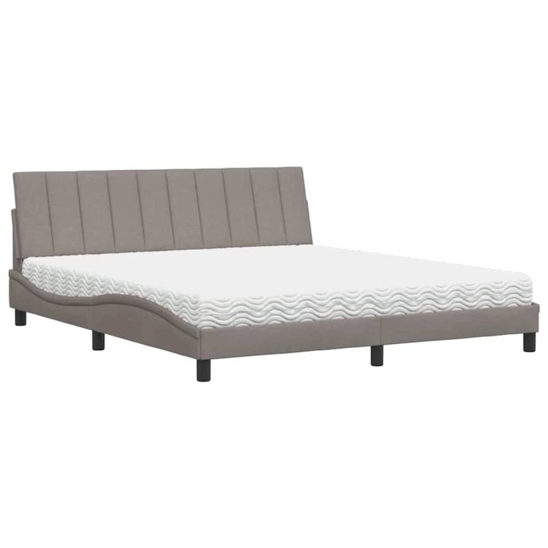 vidaXL Bett mit Matratze Hanko Taupe 180x200 cm Stoff 3310549 vidaXL Bett mit Matratze Hanko Taupe 180x200 cm Stoff 3310549 von VIDAXL